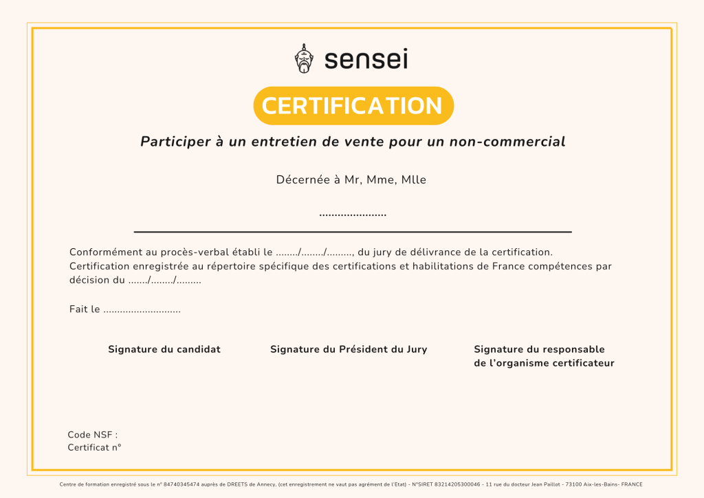 certification a4 landscape
